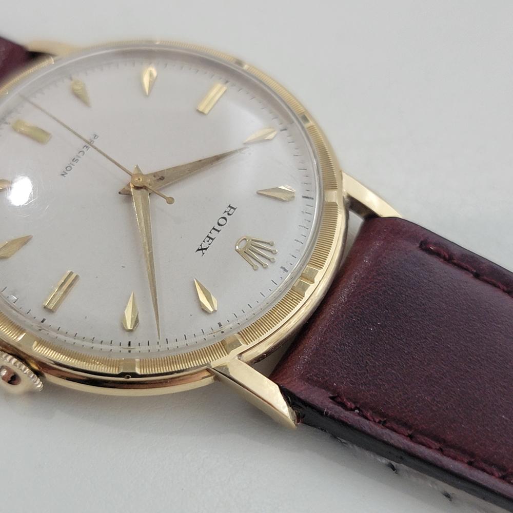 Mens Rolex Oyster Precision Ref 8952 14k Solid Gold 35mm Manual Wind 1950s RA529 2