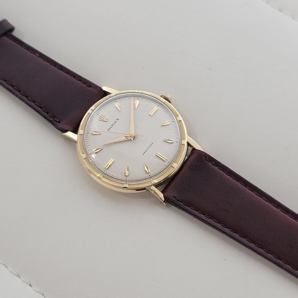Mens Rolex Oyster Precision Ref 8952 14k Solid Gold 35mm Manual Wind 1950s RA529 4