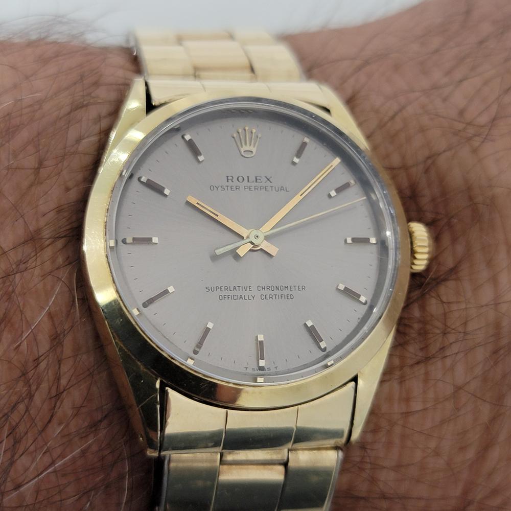 Mens Rolex Oyster Ref 1024 Gold-Capped 1960s w Box Paper Automatic RA200 For Sale 5