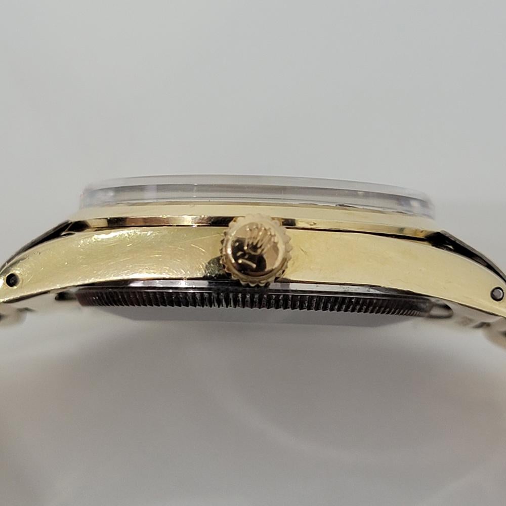 Mens Rolex Oyster Ref 1024 Gold-Capped 1960s w Box Paper Automatic RA200 In Excellent Condition For Sale In Beverly Hills, CA