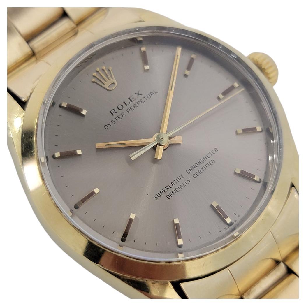 Mens Rolex Oyster Ref 1024 Gold-Capped 1960s w Box Paper Automatic RA200 For Sale