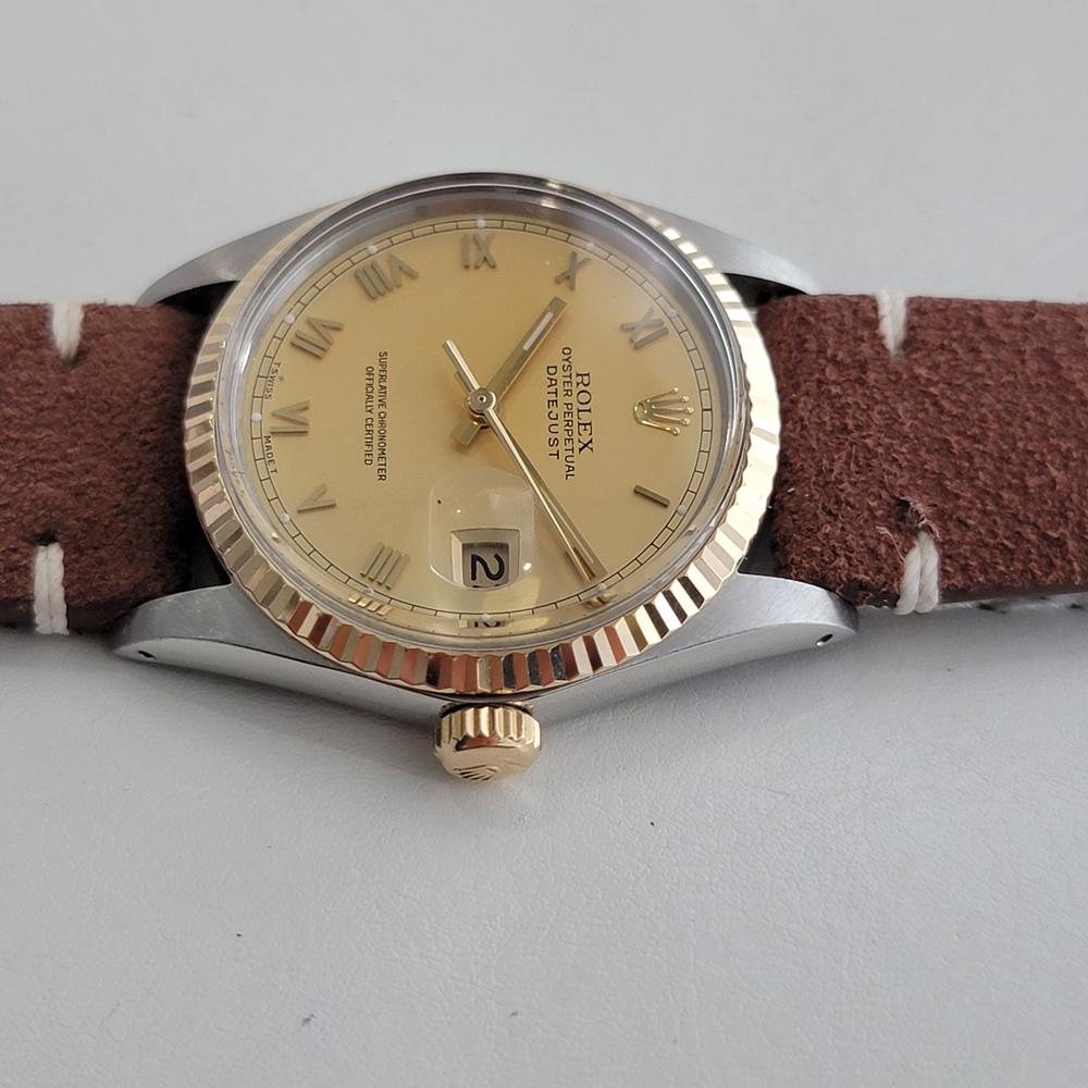 Mens Rolex Oyster Ref 16013 Datejust 36mm 18k SS Automatic 1980s Vintage RA525B For Sale 1