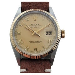 Mens Rolex Oyster Ref 16013 Datejust 36mm 18k SS Automatic 1980s Vintage RA525B