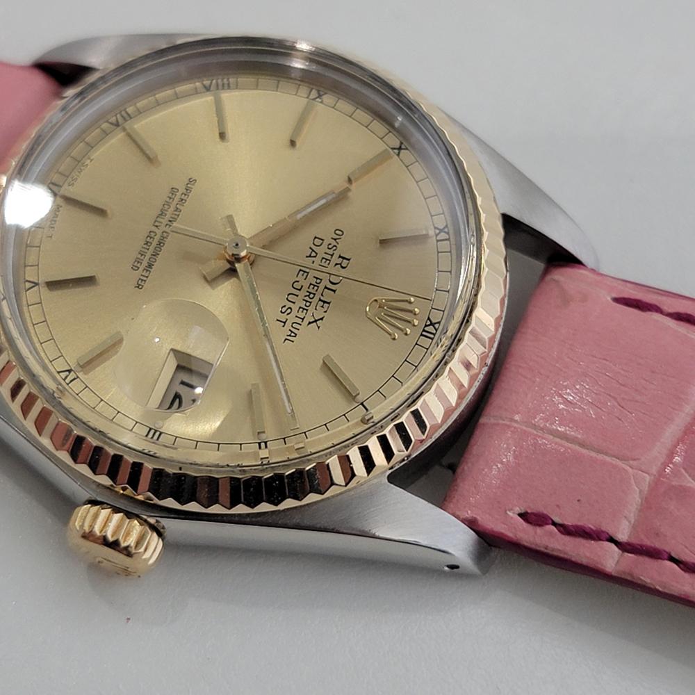 Mens Rolex Oyster Ref 16013 Datejust 36mm 18k SS Date Automatic 1980s RA488 For Sale 2