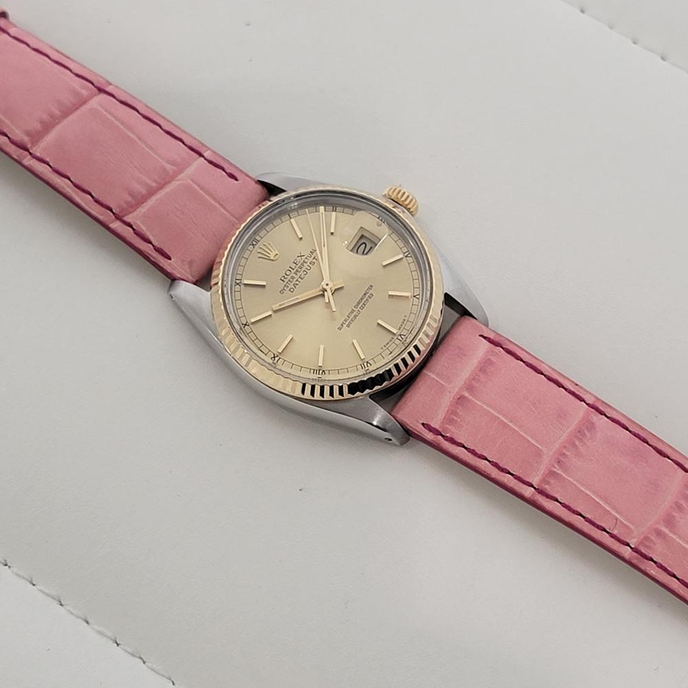 Mens Rolex Oyster Ref 16013 Datejust 36mm 18k SS Date Automatic 1980s RA488 For Sale 3
