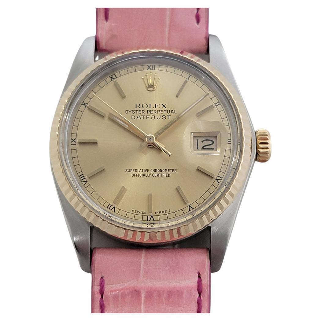 Mens Rolex Oyster Ref 16013 Datejust 36mm 18k SS Date Automatic 1980s RA488