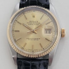 Mens Rolex Oyster Ref 16013 Datejust 36mm 18k SS Date Automatic 1980s RA488B
