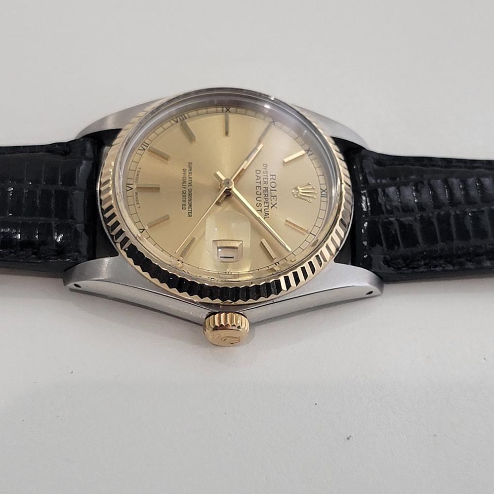 Mens Rolex Oyster Ref 16013 Datejust 36mm 18k SS Date Automatic 1980s RA488B For Sale 1