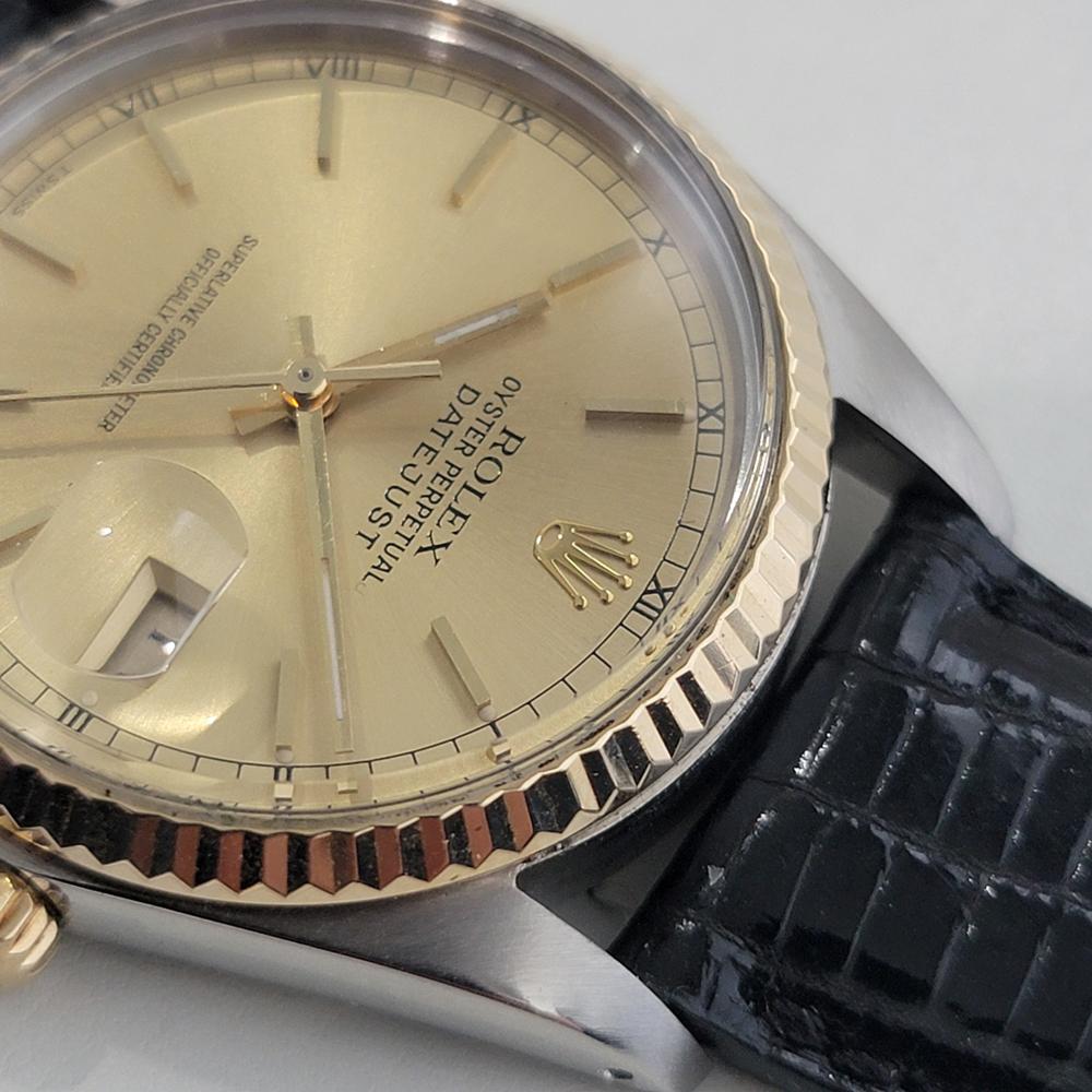 Mens Rolex Oyster Ref 16013 Datejust 36mm 18k SS Date Automatic 1980s RA488B For Sale 2