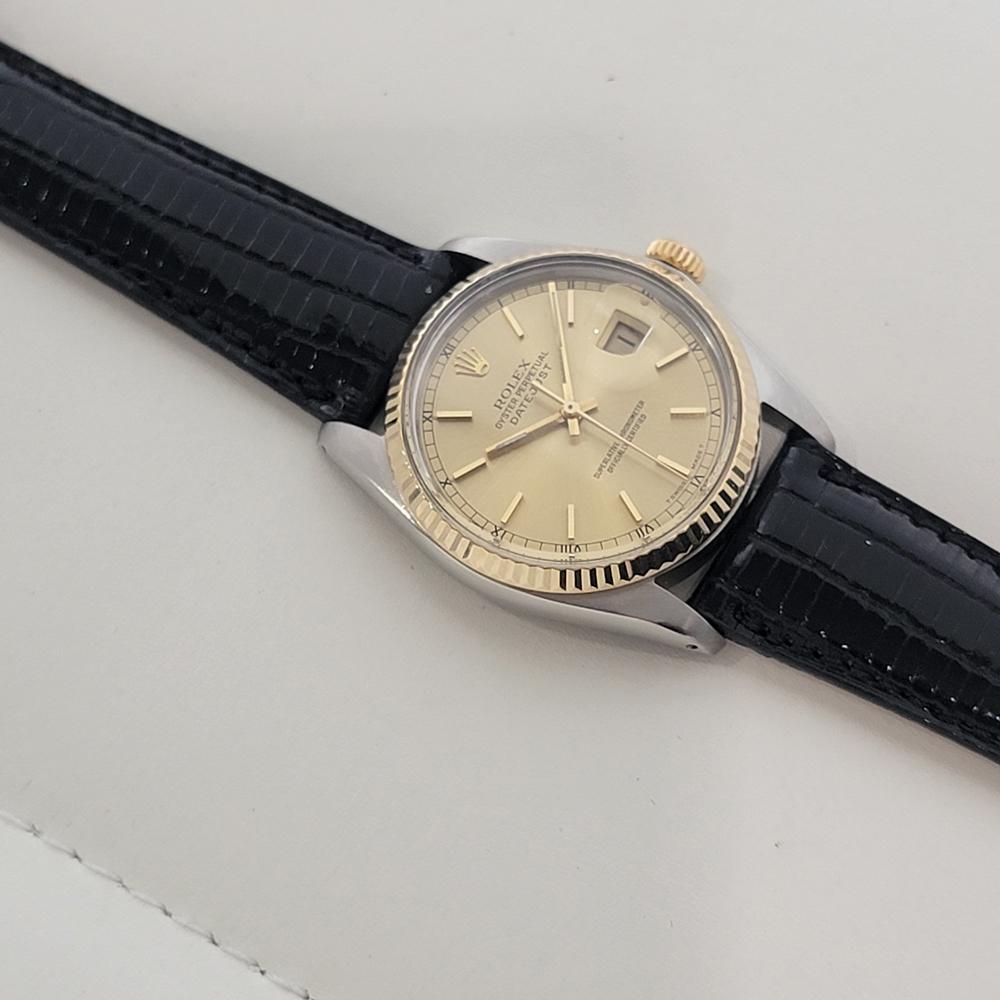 Mens Rolex Oyster Ref 16013 Datejust 36mm 18k SS Date Automatic 1980s RA488B For Sale 3