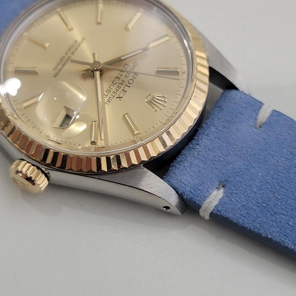 Mens Rolex Oyster Ref 16013 Datejust 36mm 18k SS Date Automatic 1980s RA489 For Sale 1