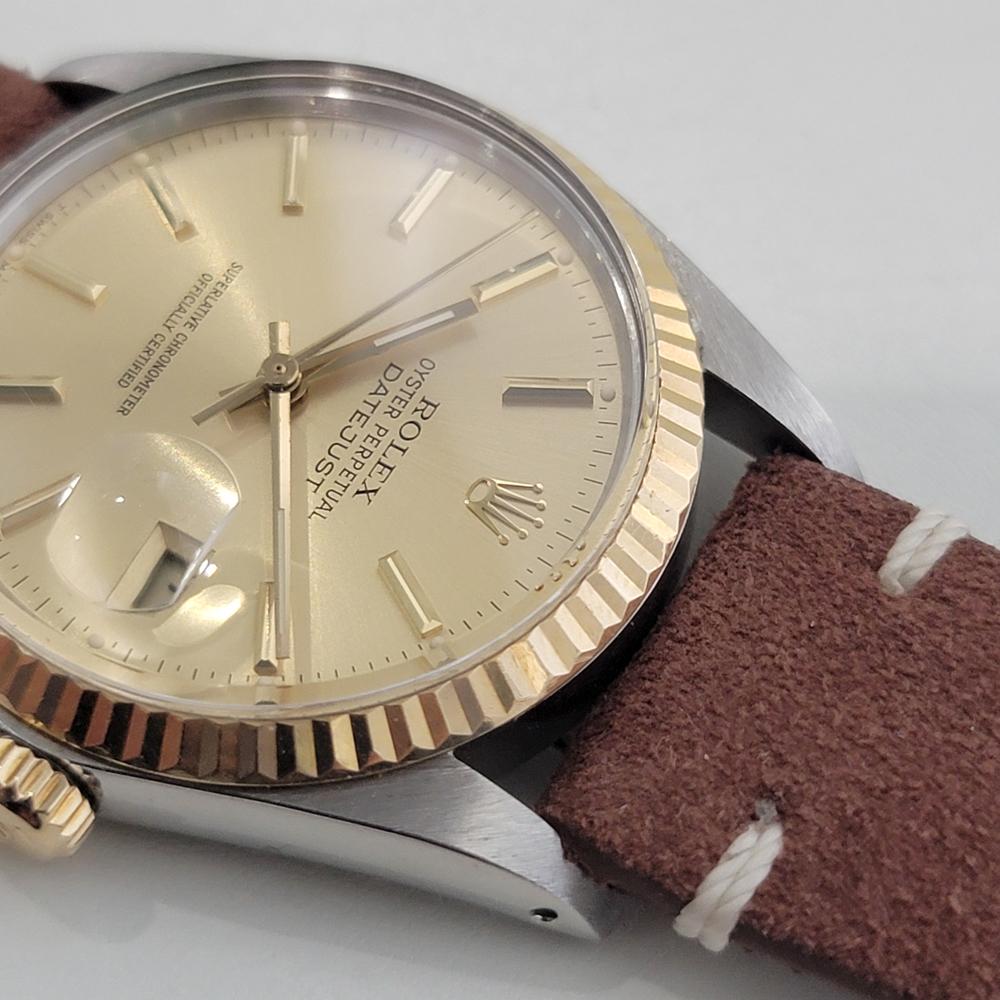 Mens Rolex Oyster Ref 16013 Datejust 36mm 18k SS Date Automatic 1980s RA489B For Sale 2