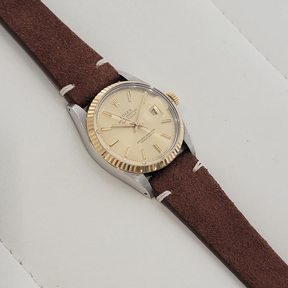 Mens Rolex Oyster Ref 16013 Datejust 36mm 18k SS Date Automatic 1980s RA489B For Sale 3