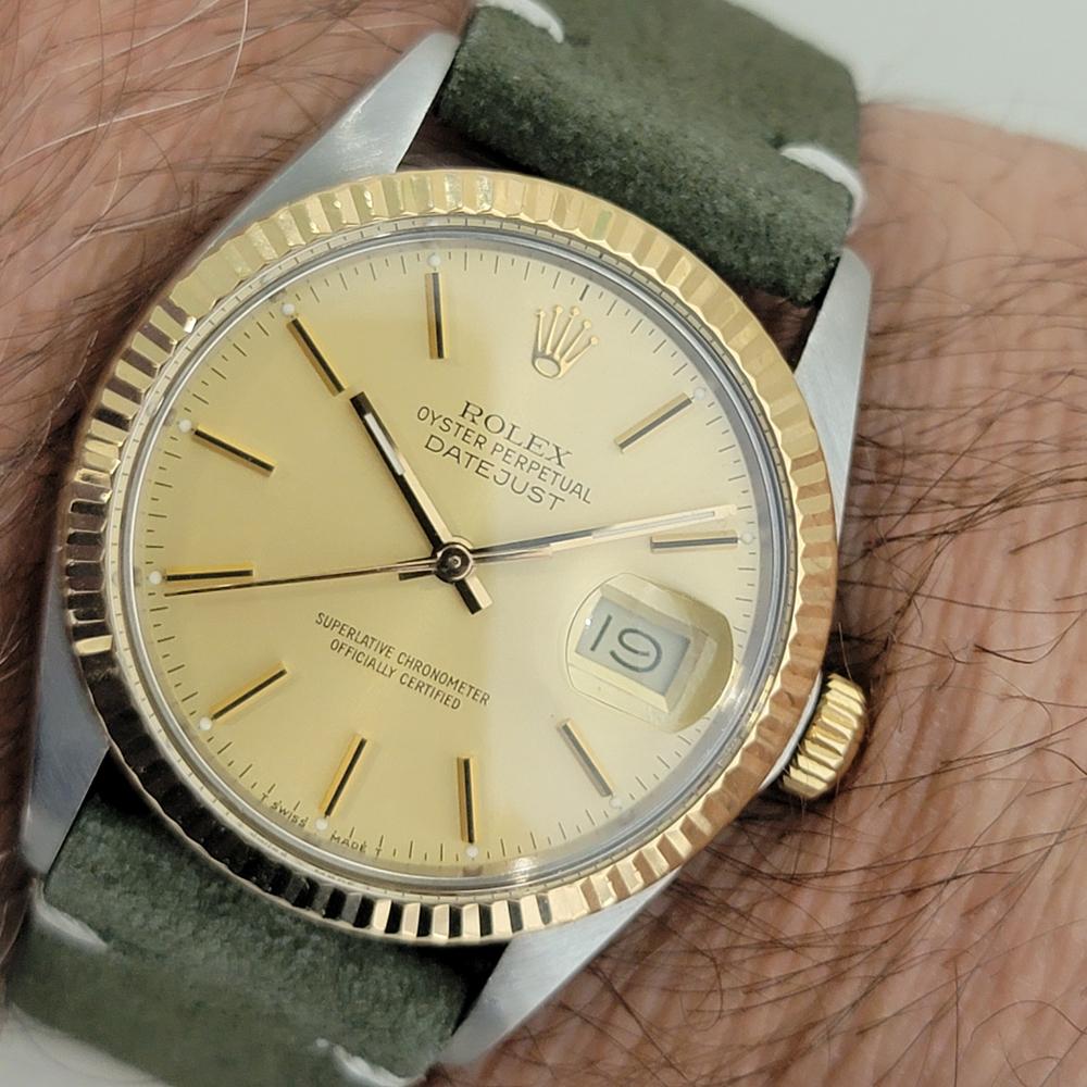 Mens Rolex Oyster Ref 16013 Datejust 36mm 18k SS Date Automatic 1980s RA490 For Sale 9