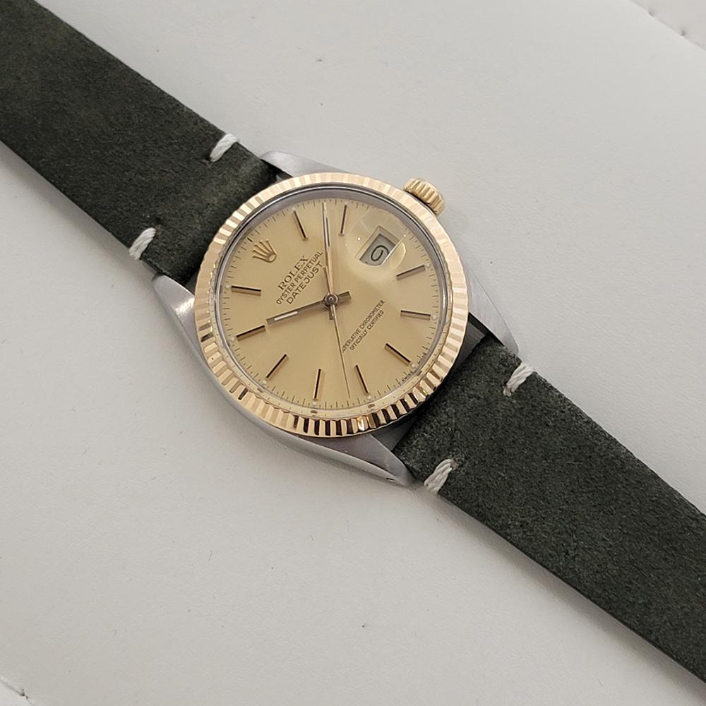 Mens Rolex Oyster Ref 16013 Datejust 36mm 18k SS Date Automatic 1980s RA490 For Sale 3