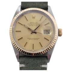 Mens Rolex Oyster Ref 16013 Datejust 36mm 18k SS Date Automatic 1980s RA490