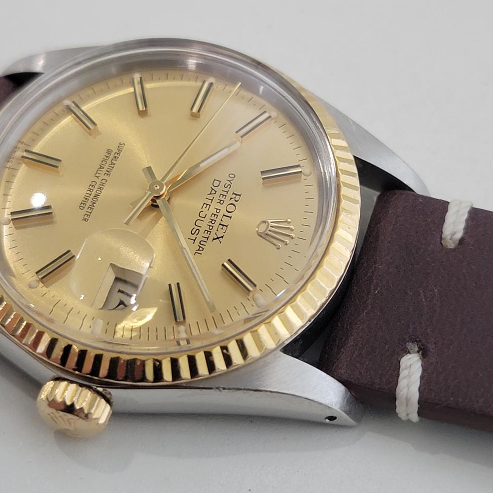Mens Rolex Oyster Ref 16013 Datejust 36mm 18k SS Date Automatic 1980s RA521 For Sale 1