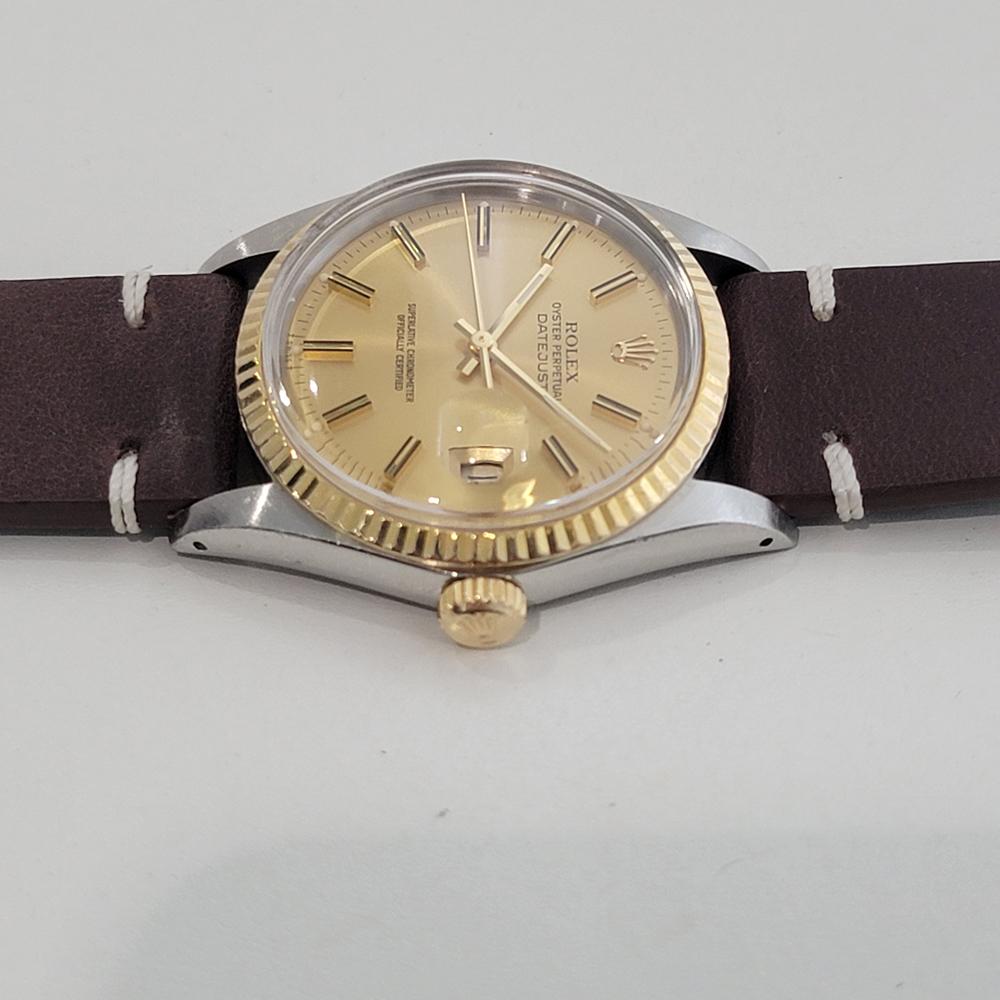 Mens Rolex Oyster Ref 16013 Datejust 36mm 18k SS Date Automatic 1980s RA521 For Sale 2