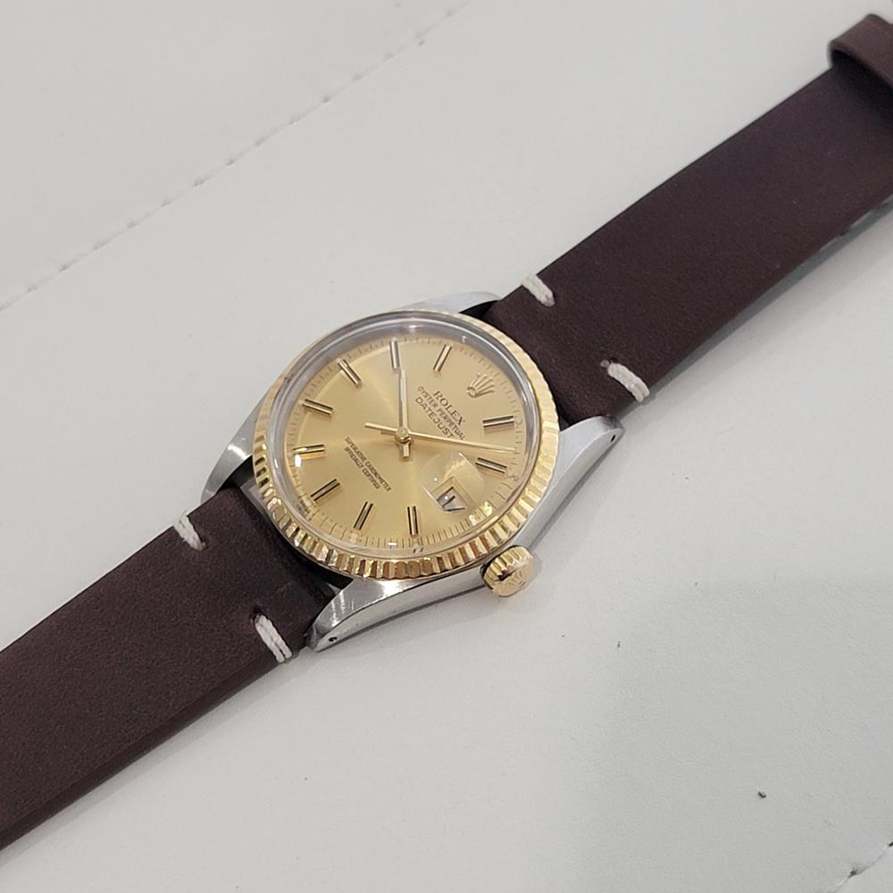 Mens Rolex Oyster Ref 16013 Datejust 36mm 18k SS Date Automatic 1980s RA521 For Sale 3