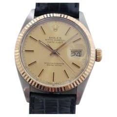 Mens Rolex Oyster Ref 16013 Datejust 36mm 18k SS Date Automatic 1980s RA490B