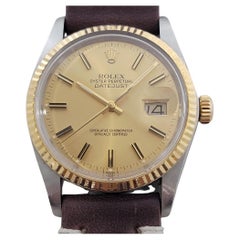 Mens Rolex Oyster Ref 16013 Datejust 36mm 18k SS Date Automatic 1980s RA521