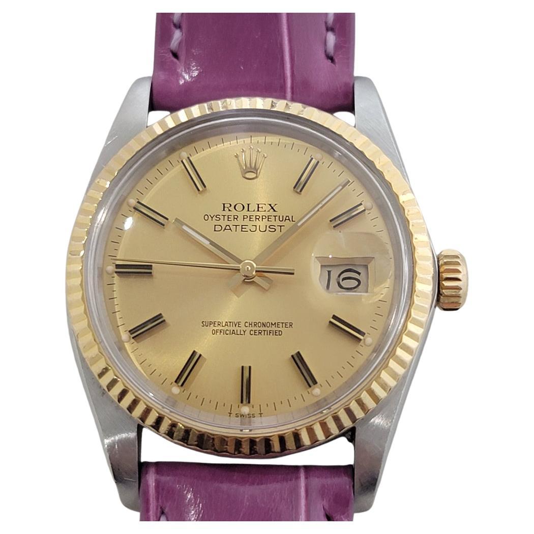 Mens Rolex Oyster Ref 16013 Datejust 36mm 18k SS Date Automatic 1980s RA521B