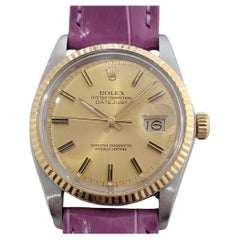 Mens Rolex Oyster Ref 16013 Datejust 36mm 18k SS Date Automatic 1980s RA521B
