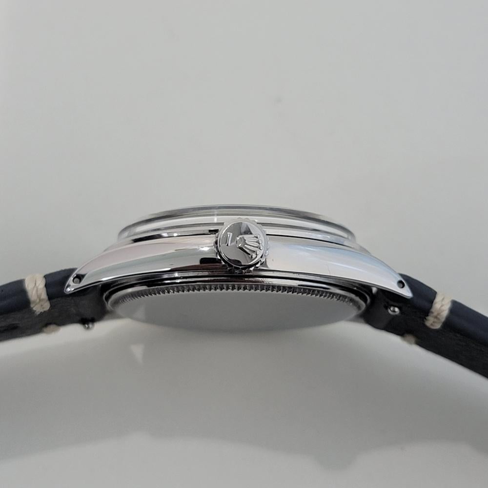Mens Rolex Oyster Ref 6480 34mm Acero inoxidable Viento Manual 1950s Vintage RA416 en venta 5