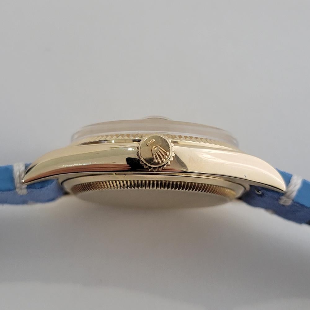 Mens Rolex Oyster Ref 6605 Datejust 14k Solid Gold 36mm Automatic 1950s RA480 For Sale 5