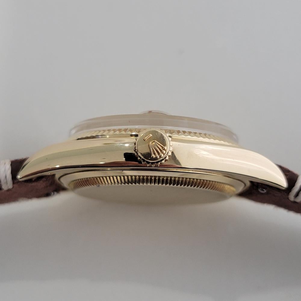 Mens Rolex Oyster Ref 6605 Datejust 14k Solid Gold 36mm Automatic 1950s RA480B For Sale 5
