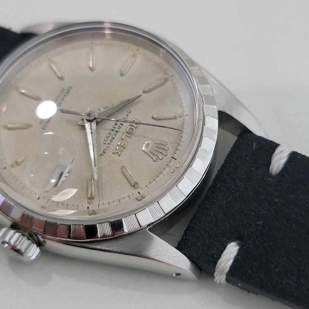 Herren Rolex Oyster Ref 6605 Datejust 36mm Automatik 1950er Jahre Seltenes Vintage RA498B im Angebot 3