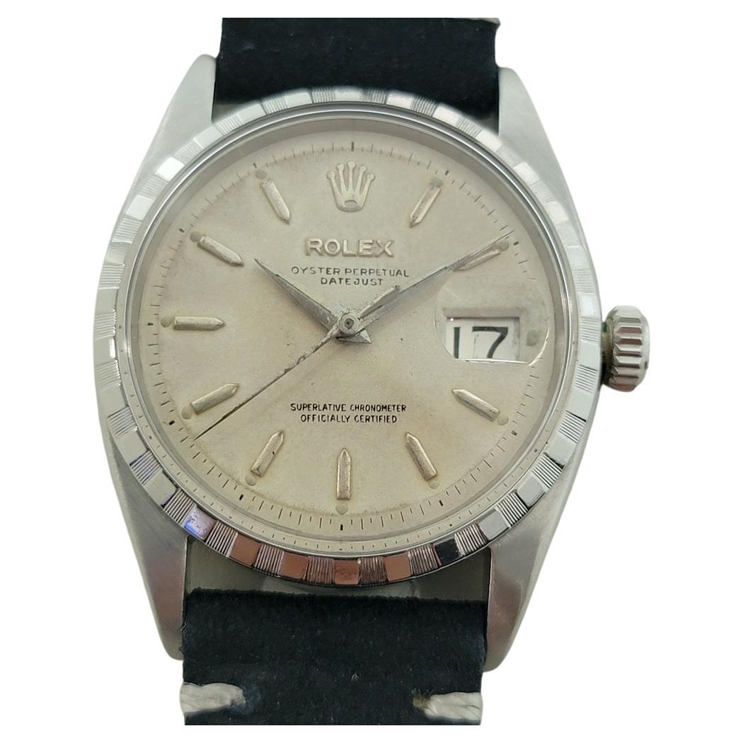 Mens Rolex Oyster Ref 6605 Datejust 36mm Automatic 1950s Rare Vintage RA498B