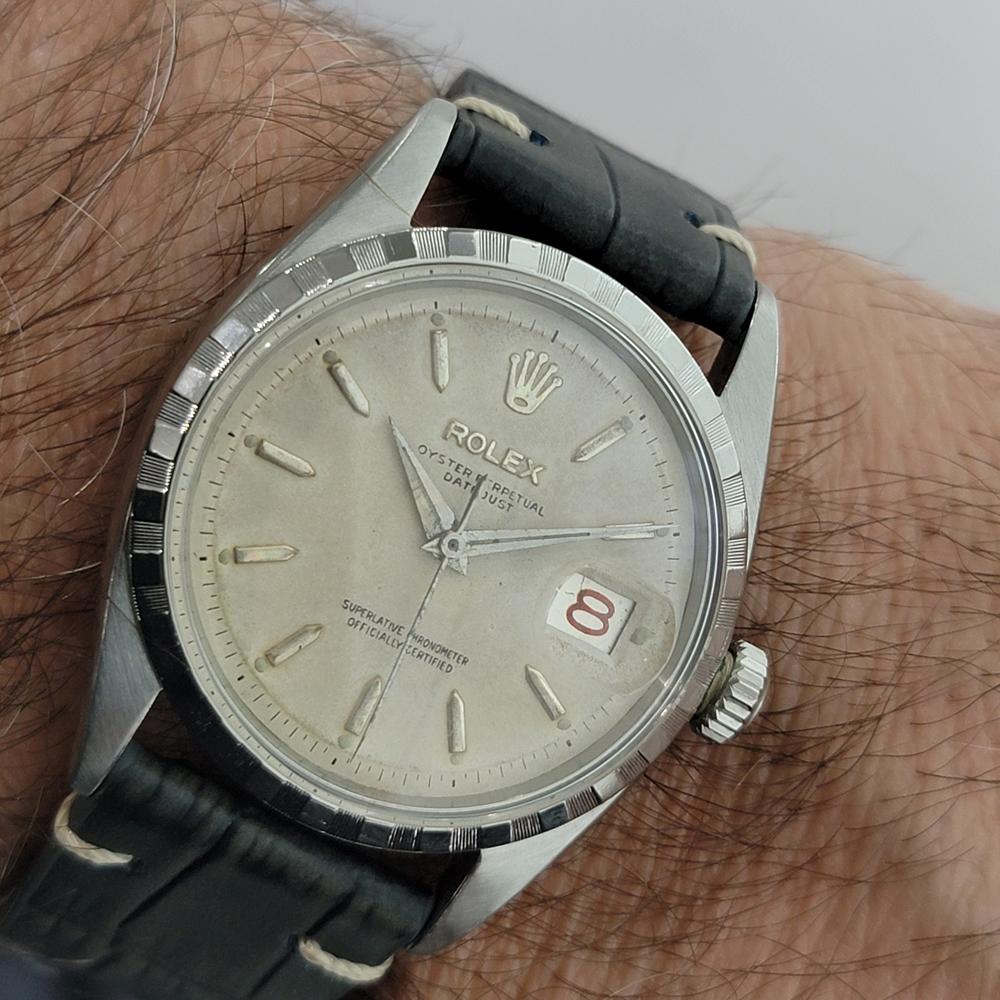Rolex Oyster Ref 6605 Datejust Roulette Date 36mm Automatico Uomo 1950 RA498 in vendita 12