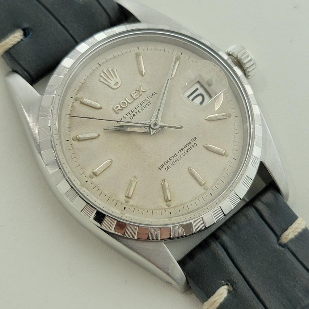 Rolex Oyster Ref 6605 Datejust Roulette Date 36mm Automatico Uomo 1950 RA498 In condizioni ottime in vendita a Beverly Hills, CA