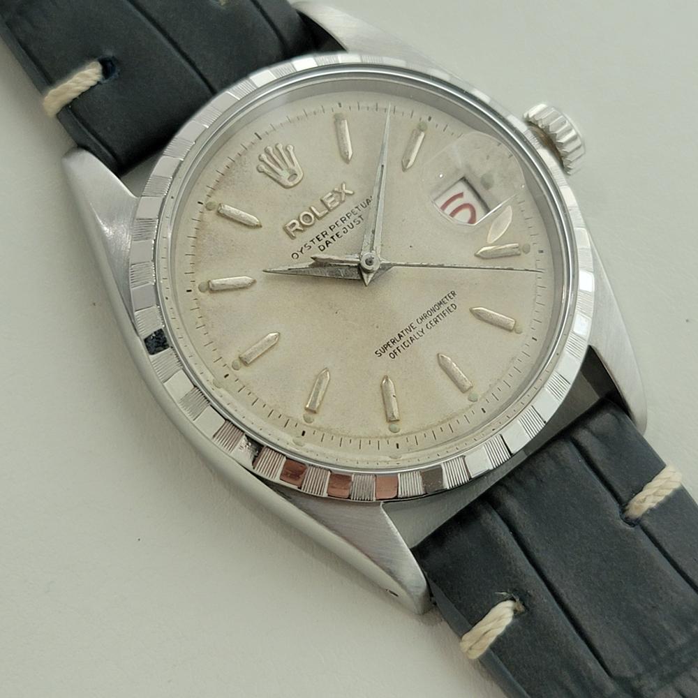 Rolex Oyster Ref 6605 Datejust Roulette Date 36mm Automatico Uomo 1950 RA498 in vendita 5