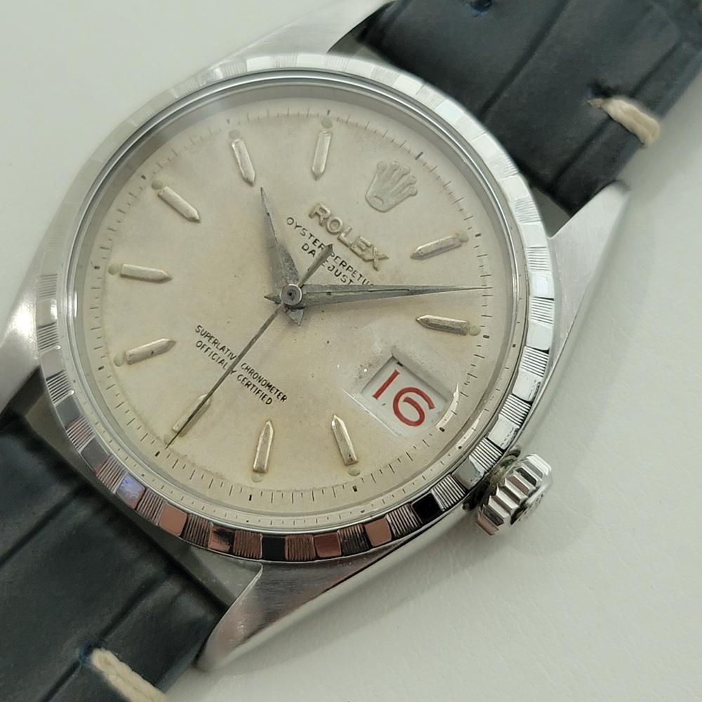Rolex Oyster Ref 6605 Datejust Roulette Date 36mm Automatico Uomo 1950 RA498 in vendita 6