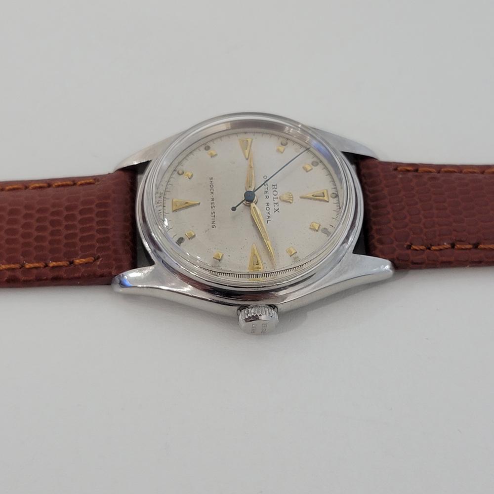Mens Rolex Oyster Royal Ref 4444 Manual Wind 1940s Vintage Swiss RJC166 In Excellent Condition In Beverly Hills, CA