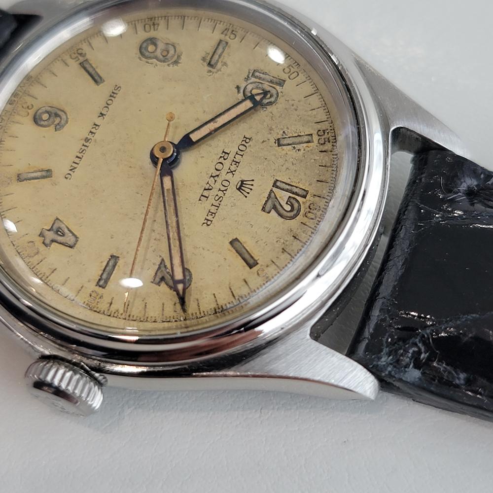 Rolex Oyster Royal Réf. 4444 à remontage manuel, pour hommes, vintage suisse, années 1940, RA159B Pour hommes en vente