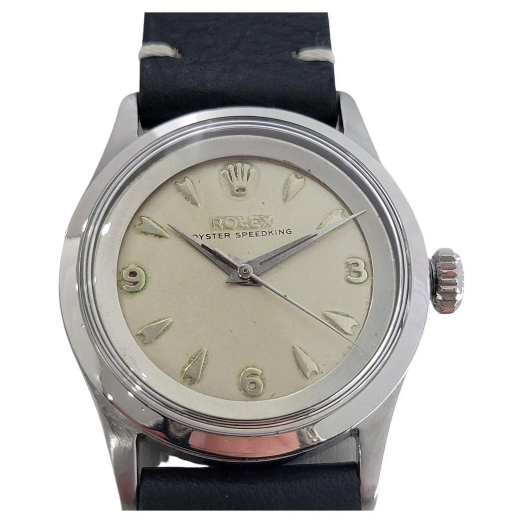 Mens Rolex Oyster Speedking Ref 6632 34mm Automatic 1950s Vintage Rare RA138
