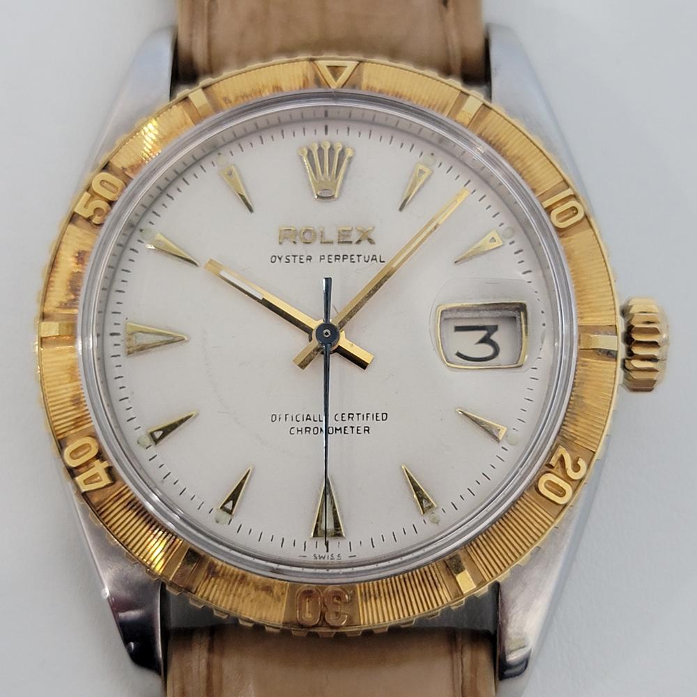 Rare classic, Rolex 18k gold and stainless steel Oyster Perpetual Ref.6309 Turn-O-Graph, 
