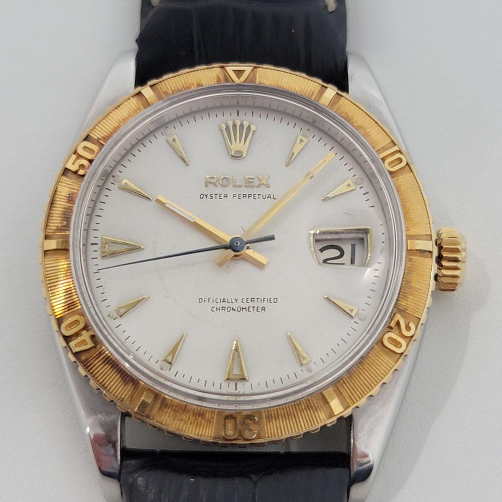 Vintage classic, 18k gold and stainless steel Rolex Oyster Perpetual Ref.6309 Turn-O-Graph automatic, the 