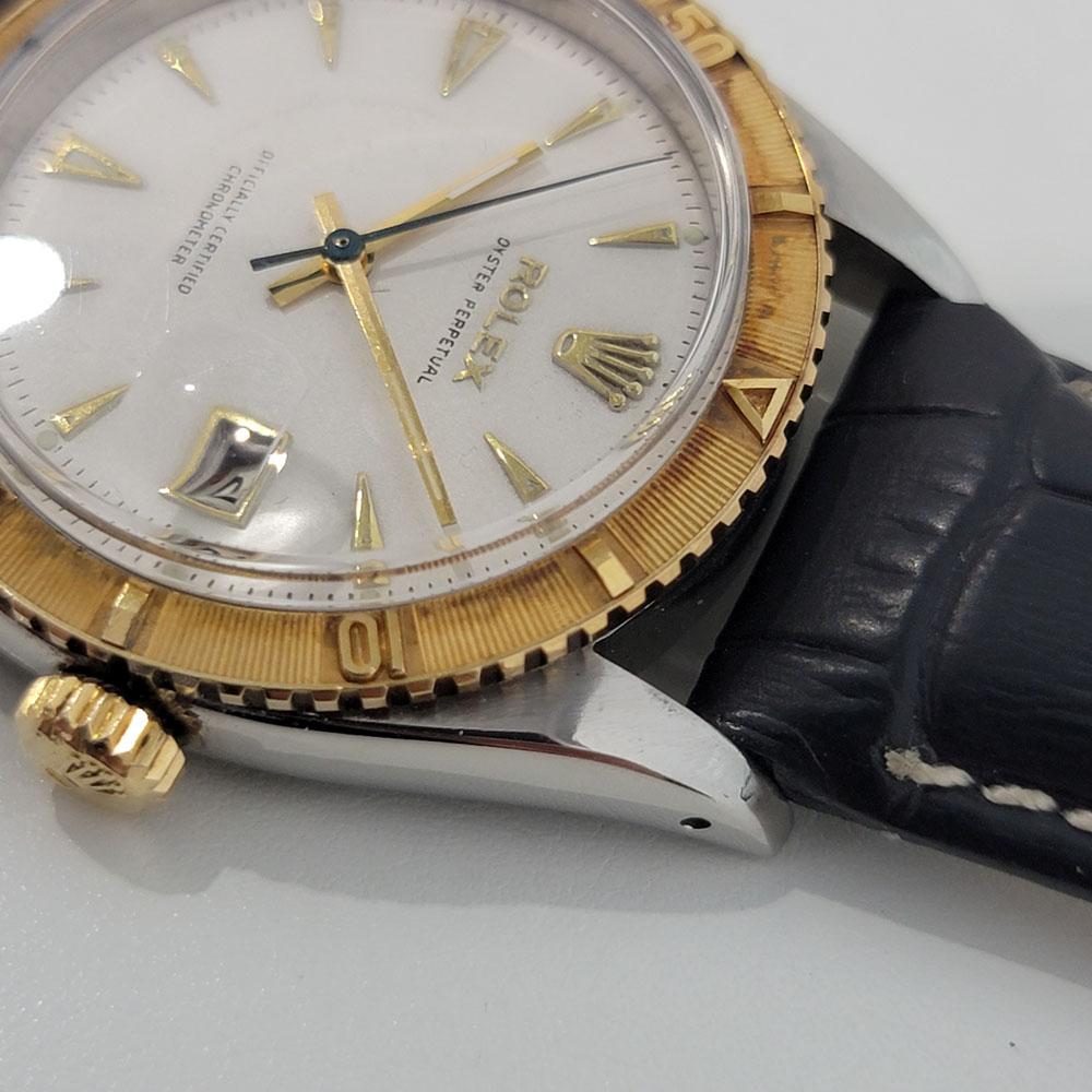 Men's Rolex Oyster Turn O Graph Ref 6309 18k SS Automatic 1950s Vintage RJC171B 2