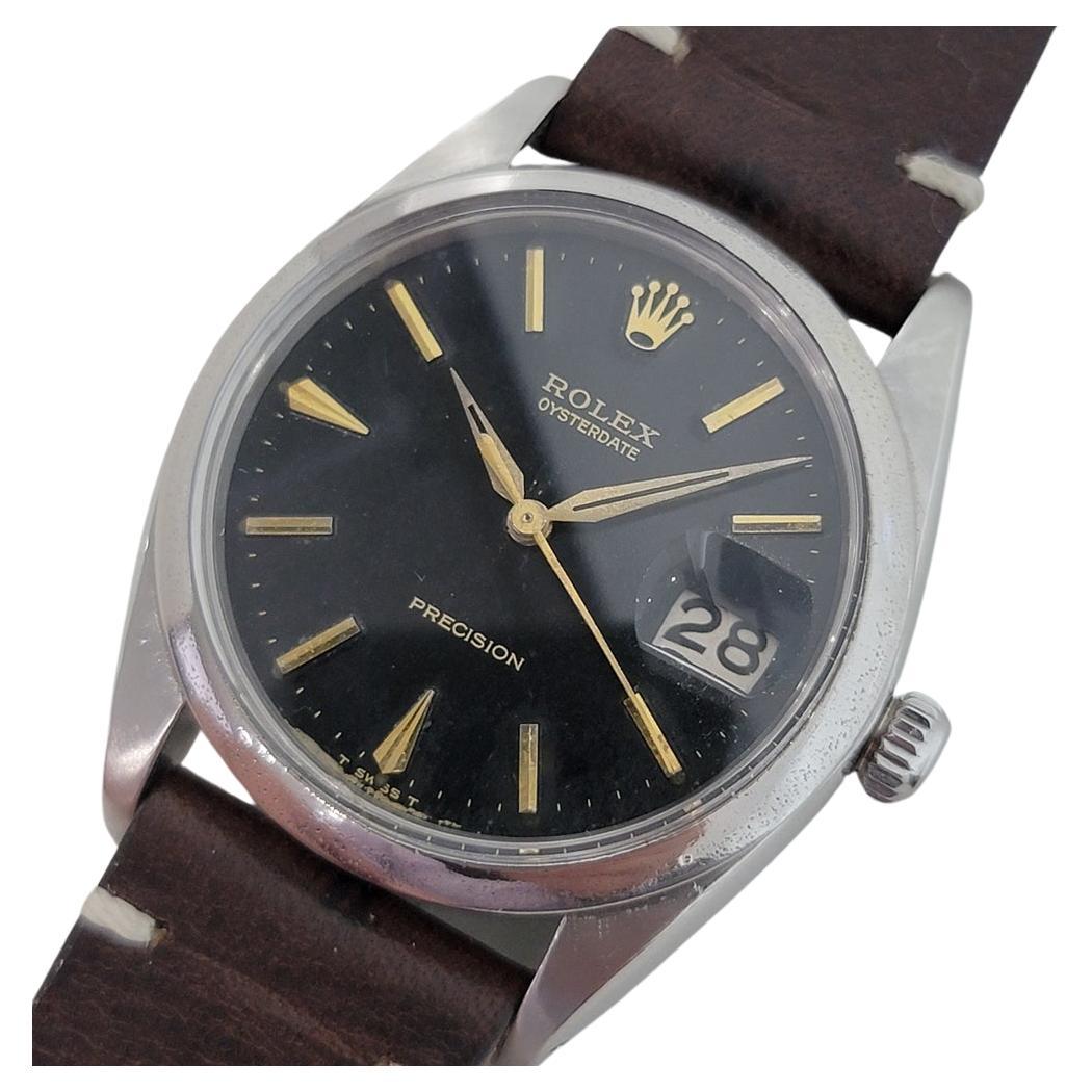 Mens Rolex Oysterdate Precision 1960s Ref 6694 Manual Wind Swiss RJC187 For Sale