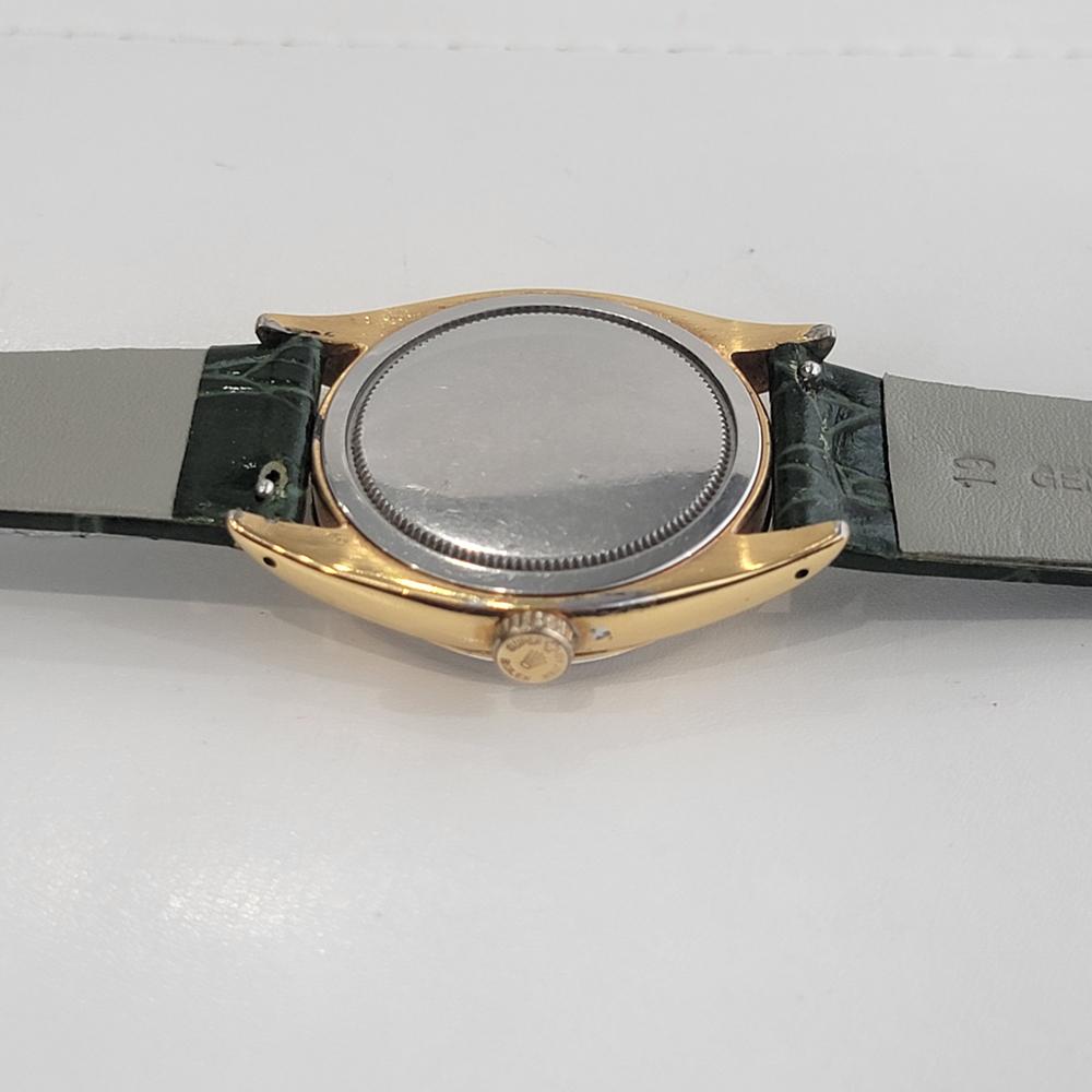 Herren Rolex Oysterdate Precision 6494 34mm Goldgefasster handgefasster RA214, 1950er Jahre 7