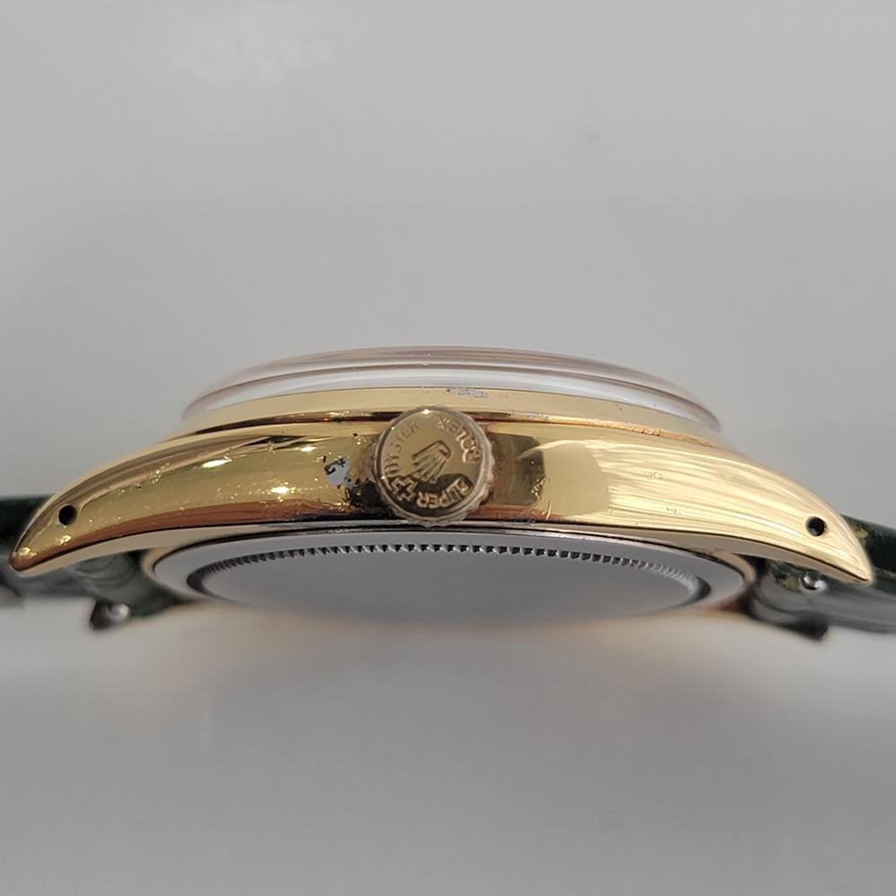 Herren Rolex Oysterdate Precision 6494 34mm Goldgefasster handgefasster RA214, 1950er Jahre 6