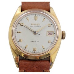 Mens Rolex Oysterdate Precision 6494 Gold Capped Hand Wind 1950s RA214T