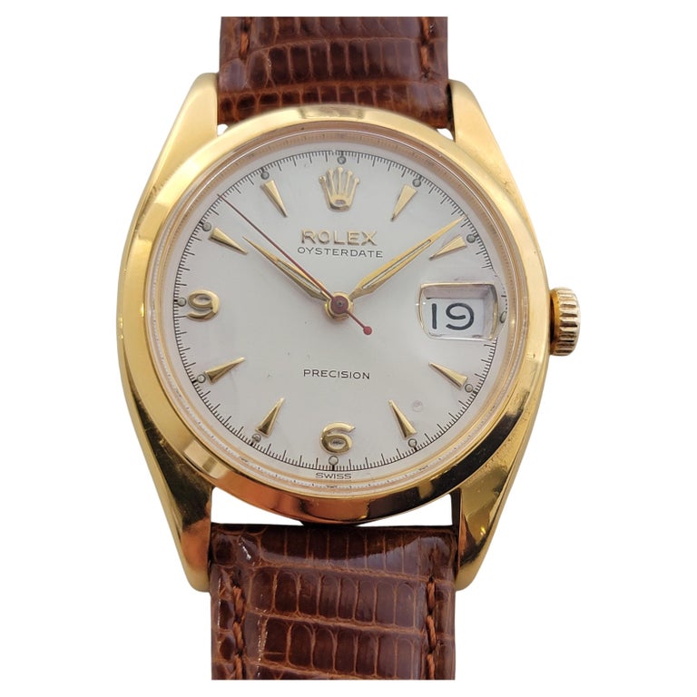 Mens Rolex Oysterdate Precision 6494 34mm Gold Capped Manual  display picture 1