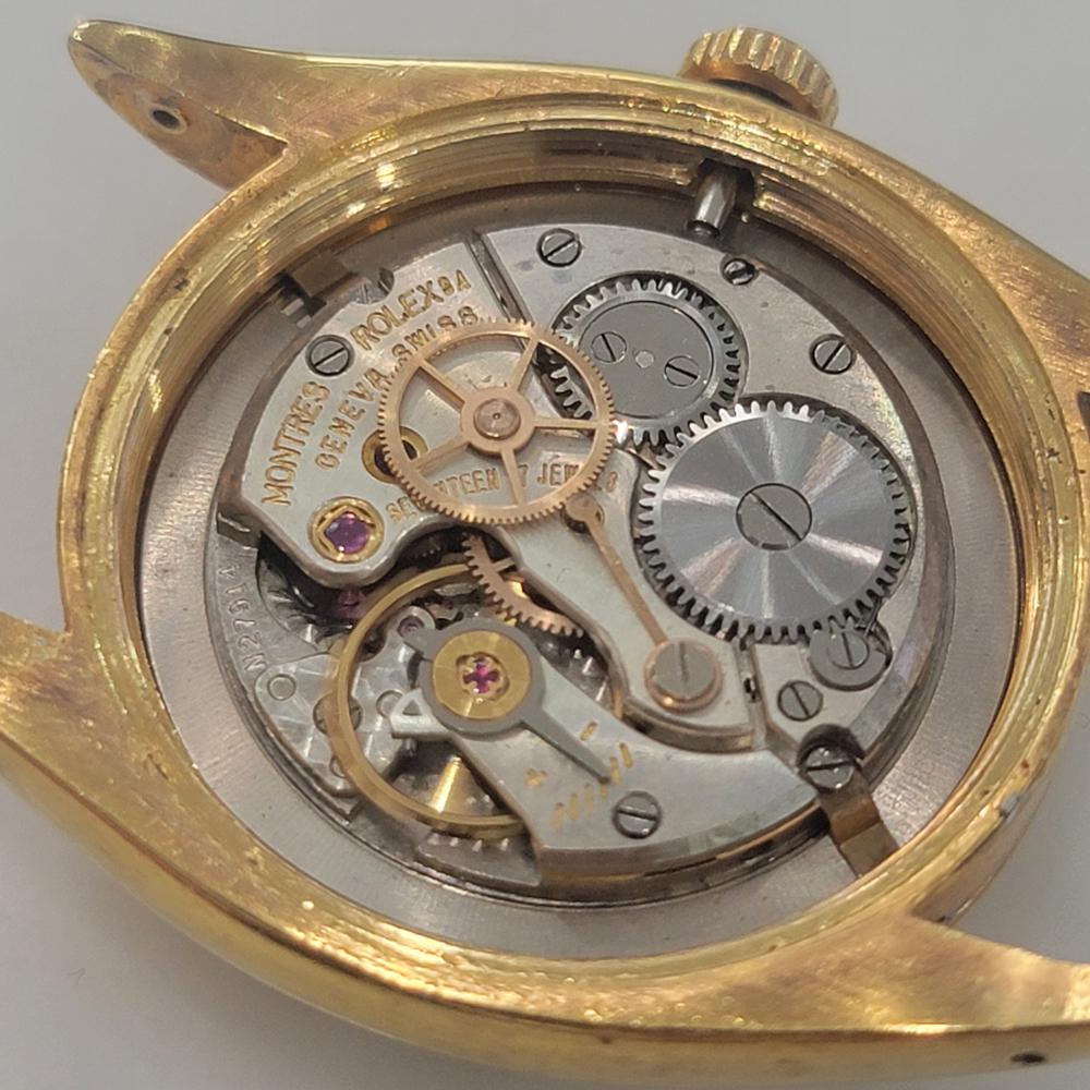 Mens Rolex Oysterdate Precision 6494 34mm Gold Capped Manual Wind 1950s NA121B For Sale 7
