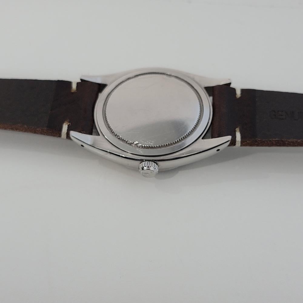 Mens Rolex Oysterdate Precision 6494 34mm Hand-Wind 1950s Swiss Vintage RA191B en venta 6