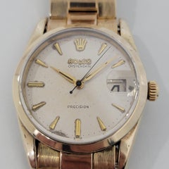 Mens Rolex Oysterdate Precision 6694 Gold-Capped Hand-Wind 1950s RJC169G